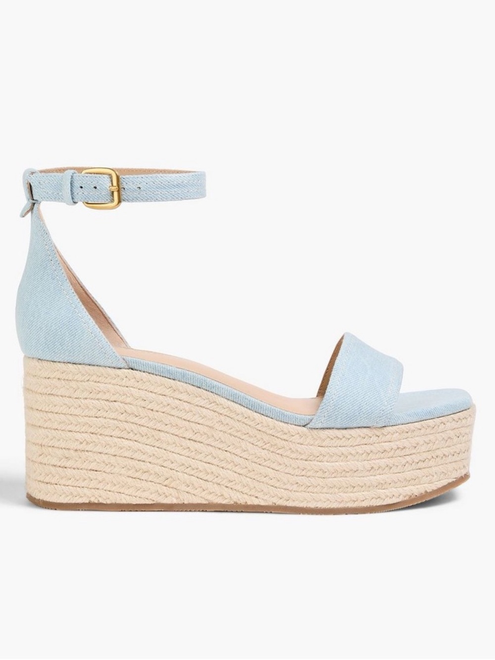 NEW Veronica Beard Gianna Platform Wedge Sandal in Vista Blue sz 9